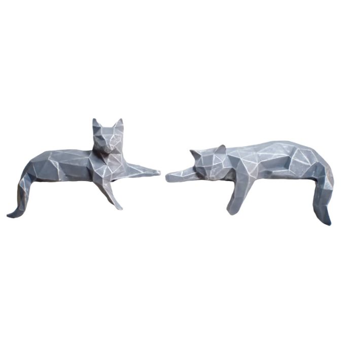مجسمه هوم لاکس مدل گربه 3 بعدی مجموعه 2 عددی