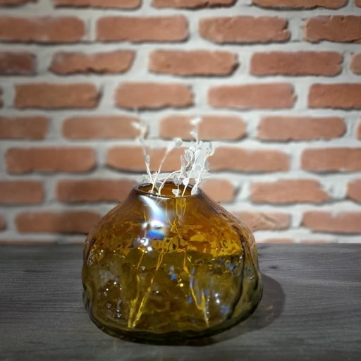 گلدان شیشه ای دفرمه بزرگ